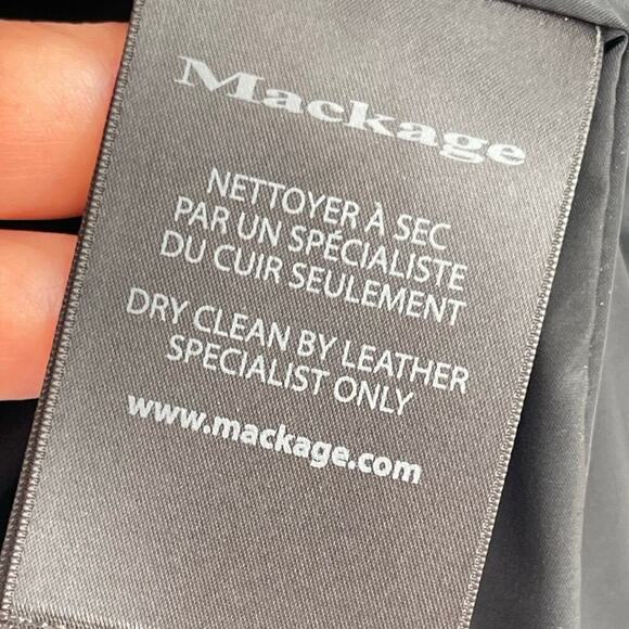 Mackage Black Lisa Pebbled Lambskin Leather Moto Biker Motorcycle Jacket Small - Picture 8 of 10